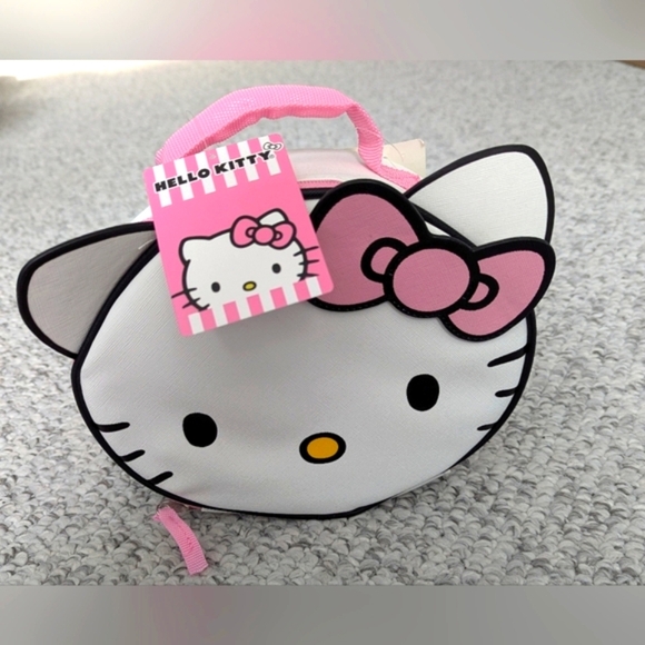 NWT Hello Kitty Face/Round Shaped Insulated Lunch/Snack Box/Bag/Pail/Tote - Picture 16 of 16